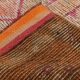 3x10 Coral Orange & Red Turkish Vintage Runner Rug, 98x322Cm
