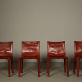 Set of four Cab 412 dining chairs by Mario Bellini for Cassina, 1977