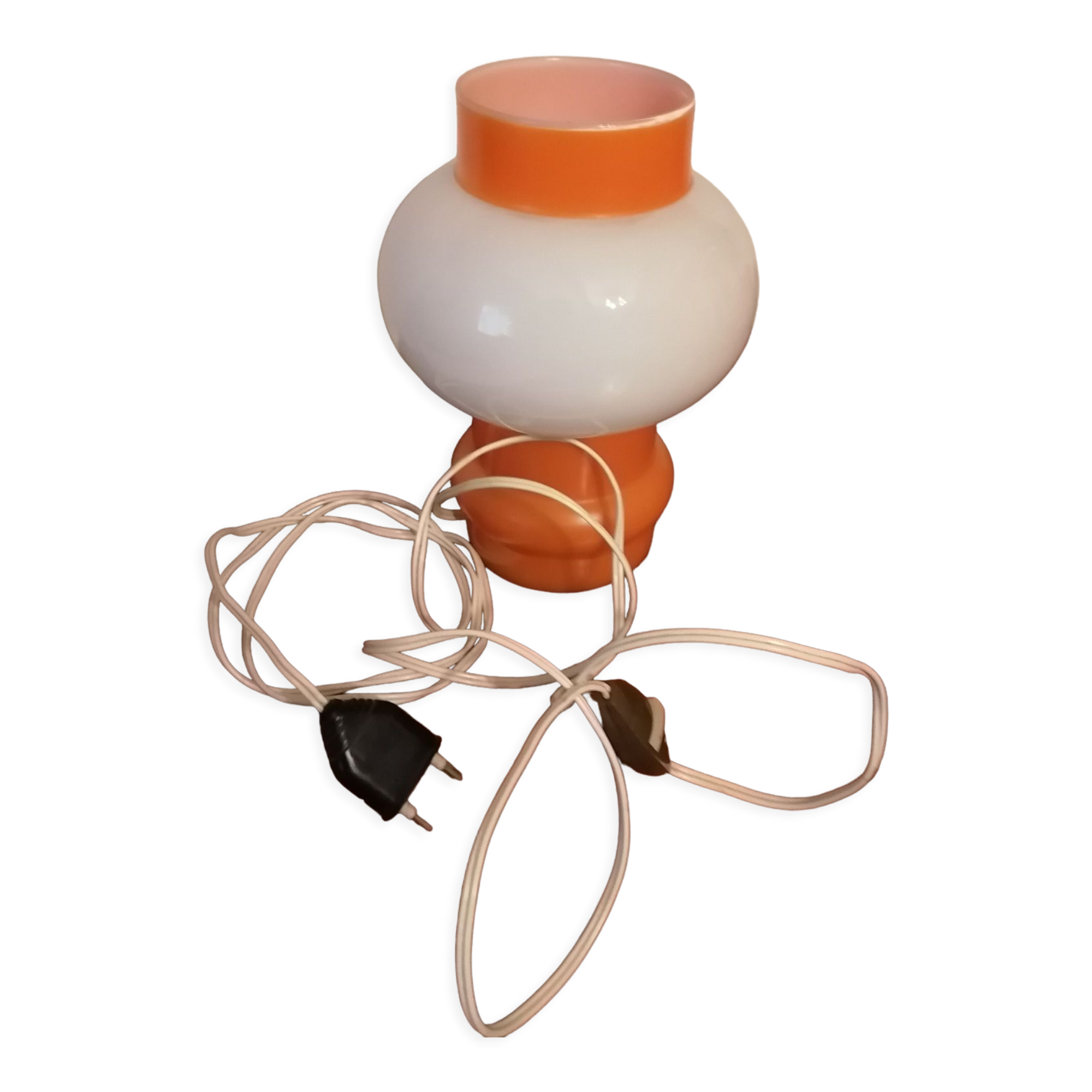 Opaline orange bedside desk lamp