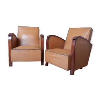 Pair of vintage art deco style armchairs