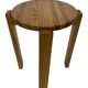 Mid century pinewood stool, minimalistic design 1960s