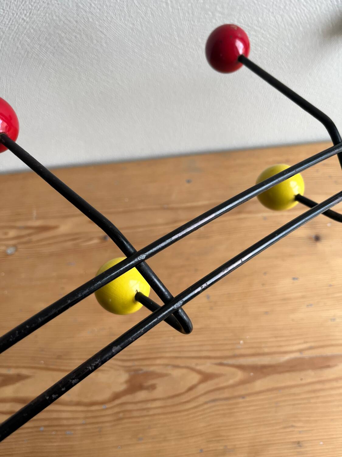 Vintage ball coat rack / hook in colours