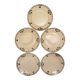 Set of 5 plates Badonviller model Dinan