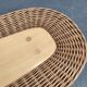 ULUV Rattan Coffee Table by Jan Kalous, Czechoslovakia, 1970s