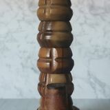 Carved wood shells salt and pepper shaker