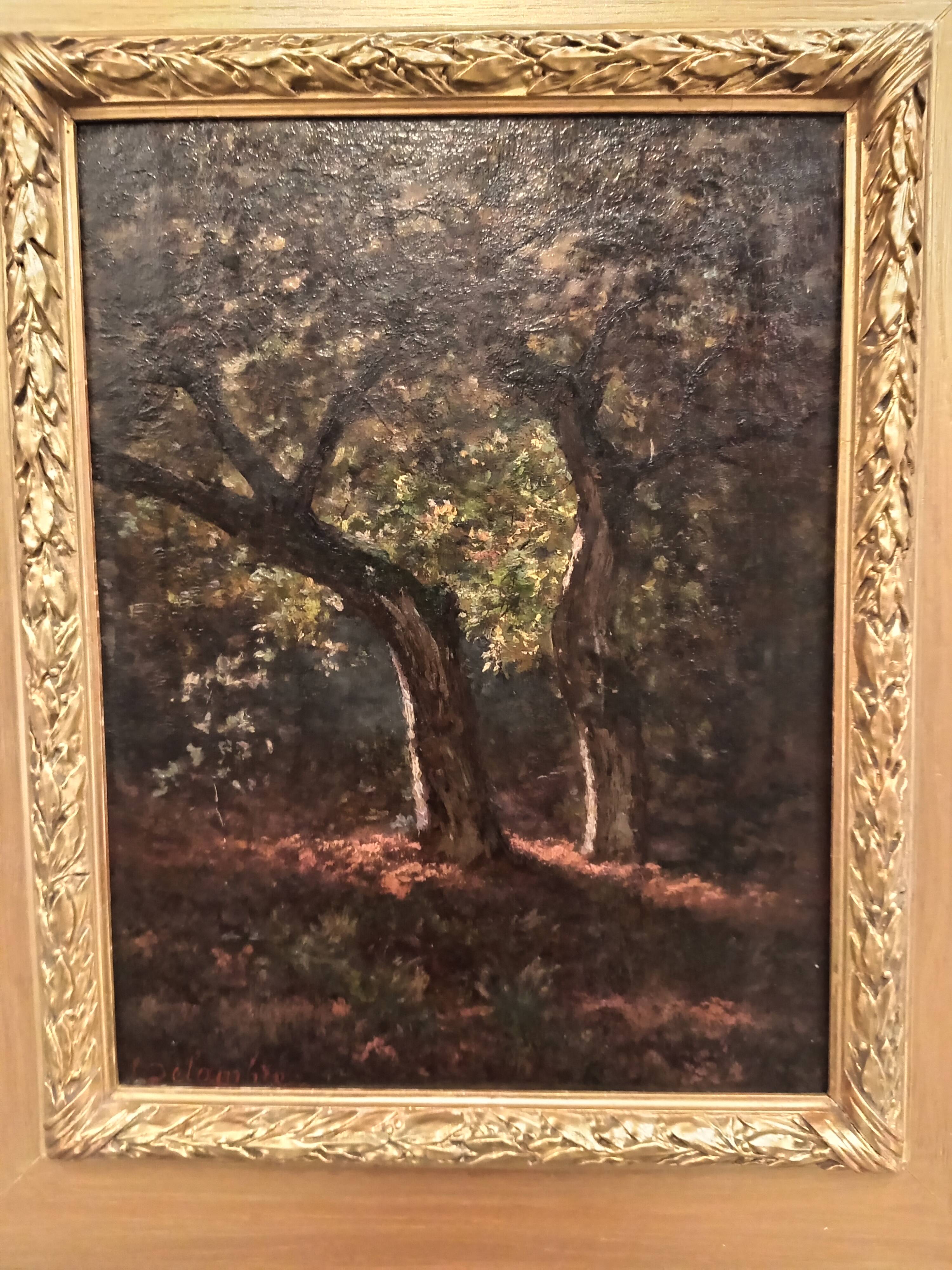 19th century chiaroscuro clearing painting by Pierre Delambre