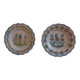 Two antique bowls signed HR from Quimper.