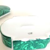 Malachite style porcelain box