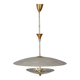 Lustre vintage années 40 en cristal décoré et laiton design italien