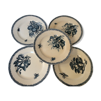 Small plates, manufacture Choisy le Roi , Terre de Fer , H Boulenger & Cie