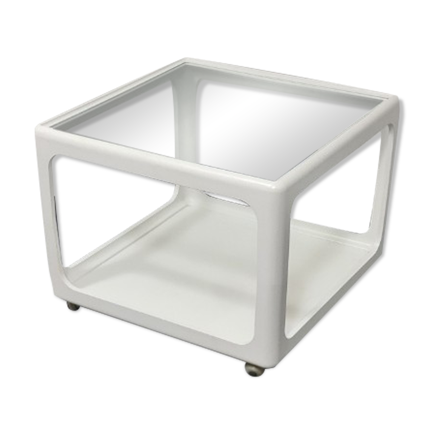 Vintage spaceage coffee table by Peter Ghyczy for Horn Collection