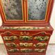 Cabinet bibliothéque Venitien style Louis XV en bois laqué