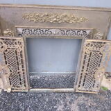 Front of the old fireplace all in bronze