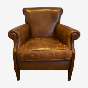 American leather club chair leather 1930s