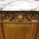 Buffet / Carved Wooden Vaisselier with Mirror and Marble