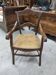 Old 19th century walnut straw armchair n° 2
