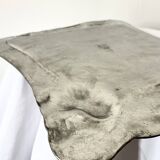 Antique Art Nouveau Pewter Tray, Tulip Design Serving Tray,  France, 1980s