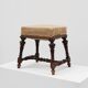 Baroque 19th century oak stool in Louis XV style, France