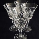 4 crystal red wine glasses from saint-louis camargue model