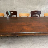 Old 3m fir farm table late 19th early 20th
