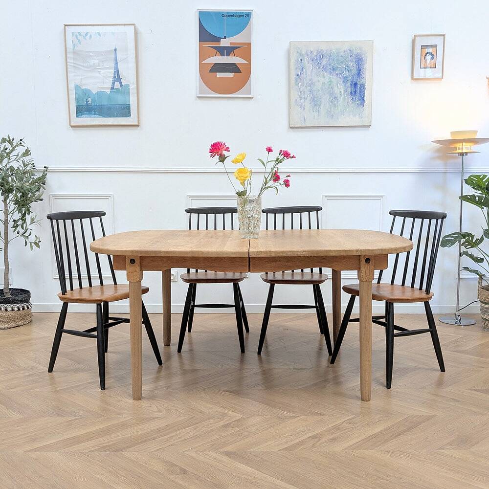 Vintage oak oval table