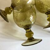 Set of 4 glasses of khaki green Biot