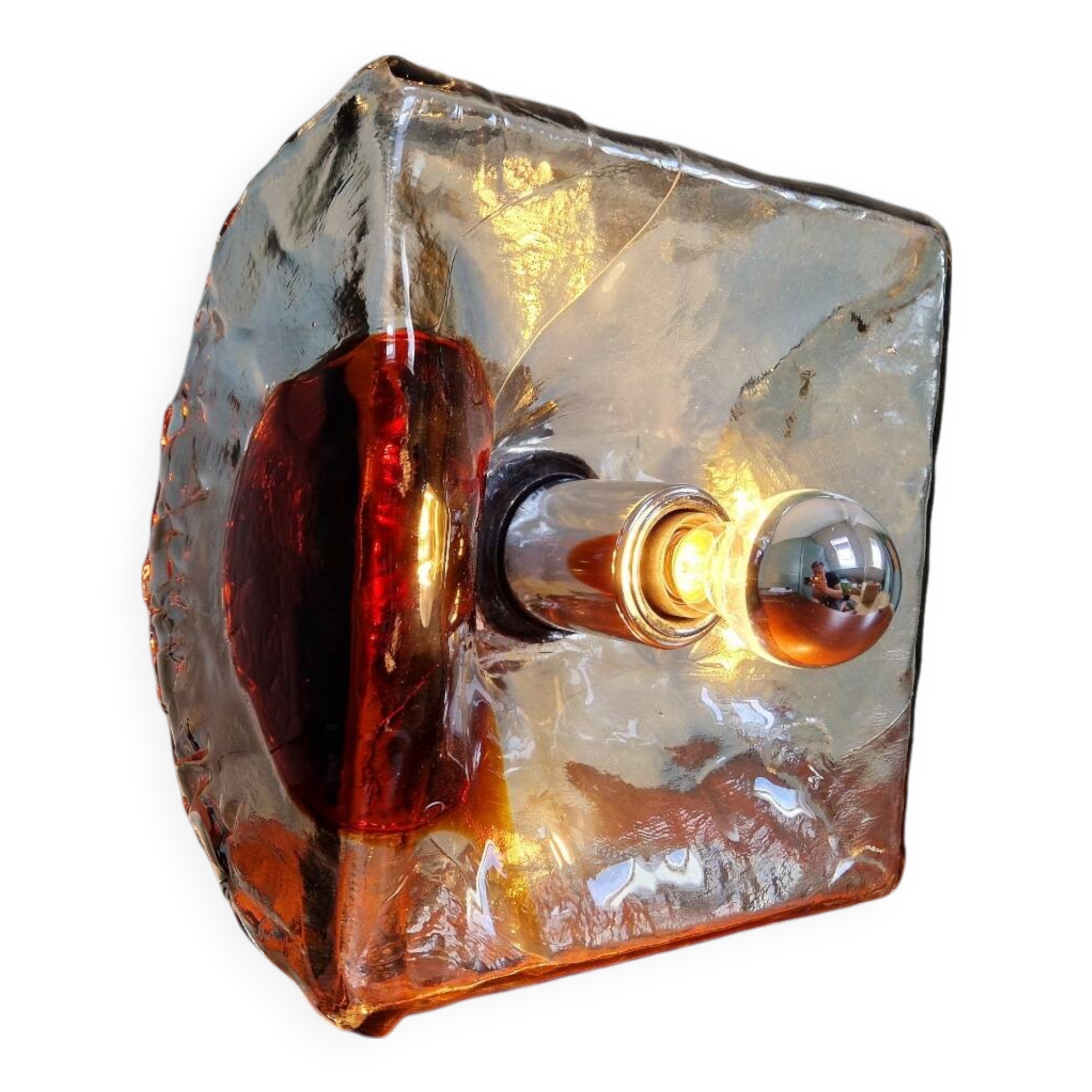 Mazzega Murano glass ceiling light, Italian design, 1960s