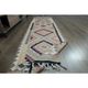 1970s Vintage Turkish Oushak Handmade Wool Cotton Purple Runner Rug 100x326