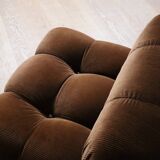 Camaleonda Sofa In Brown Corduroy By Mario Bellini For C&B Italia 1969