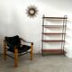 Ancienne étagère sur pied design scandinave années 50 , métal et bois vintage
