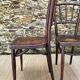 Pair of Thonet bistro chairs with flower decor, art nouveau