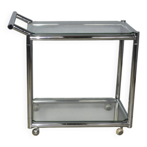 Chariot de service vintage - acier inoxydable