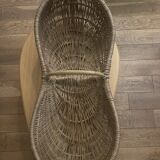 Burgundy maxi wicker basket