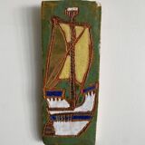 Ceramic plaque The Argonauts Vallauris I. Ferlet and F. Bourguet