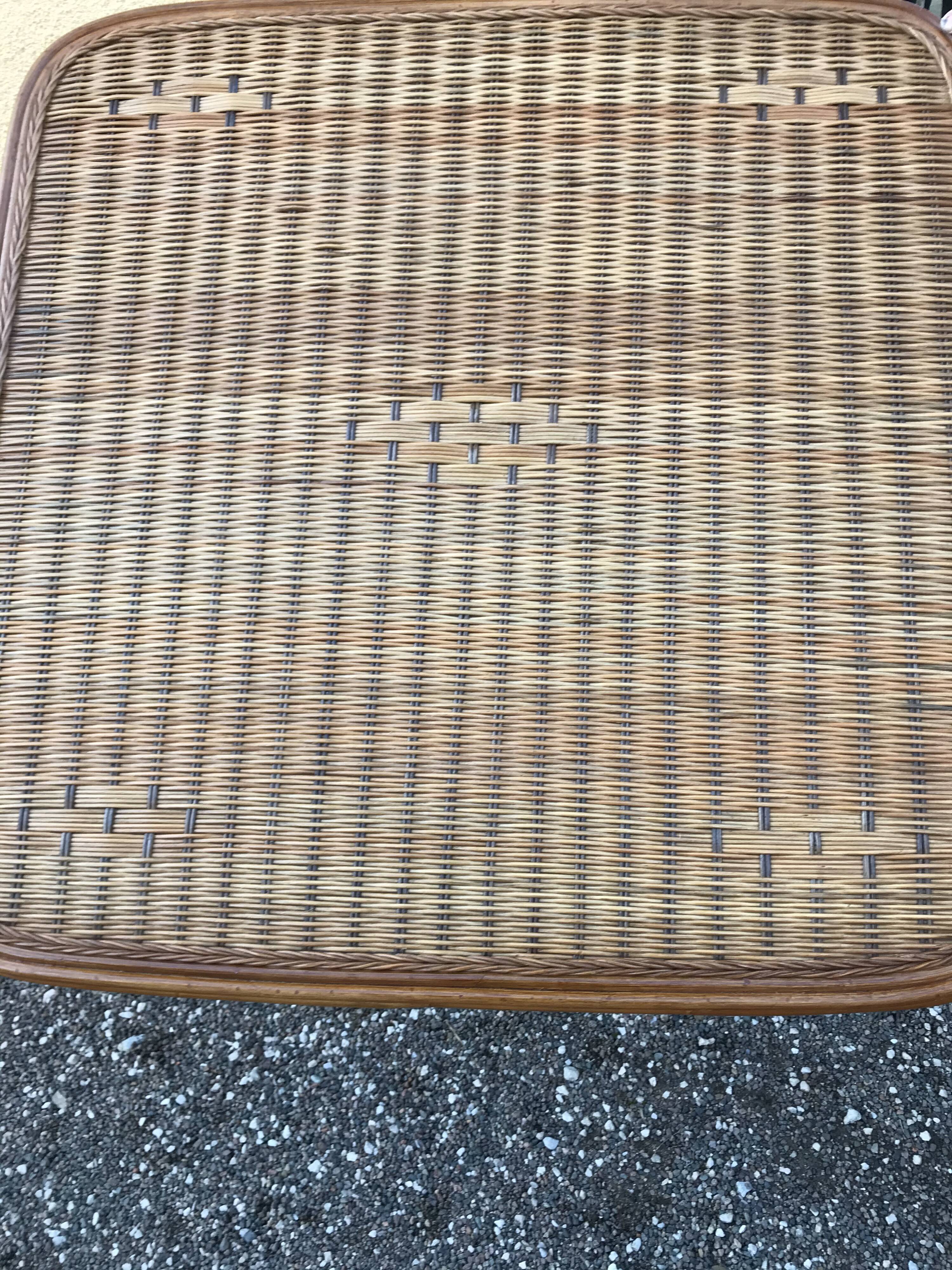 Vintage rattan table