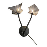 Rare appliqué simple Post Modern Mesh Flowers Design, 1980s, Belgium