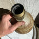 Stoneware foot lamp