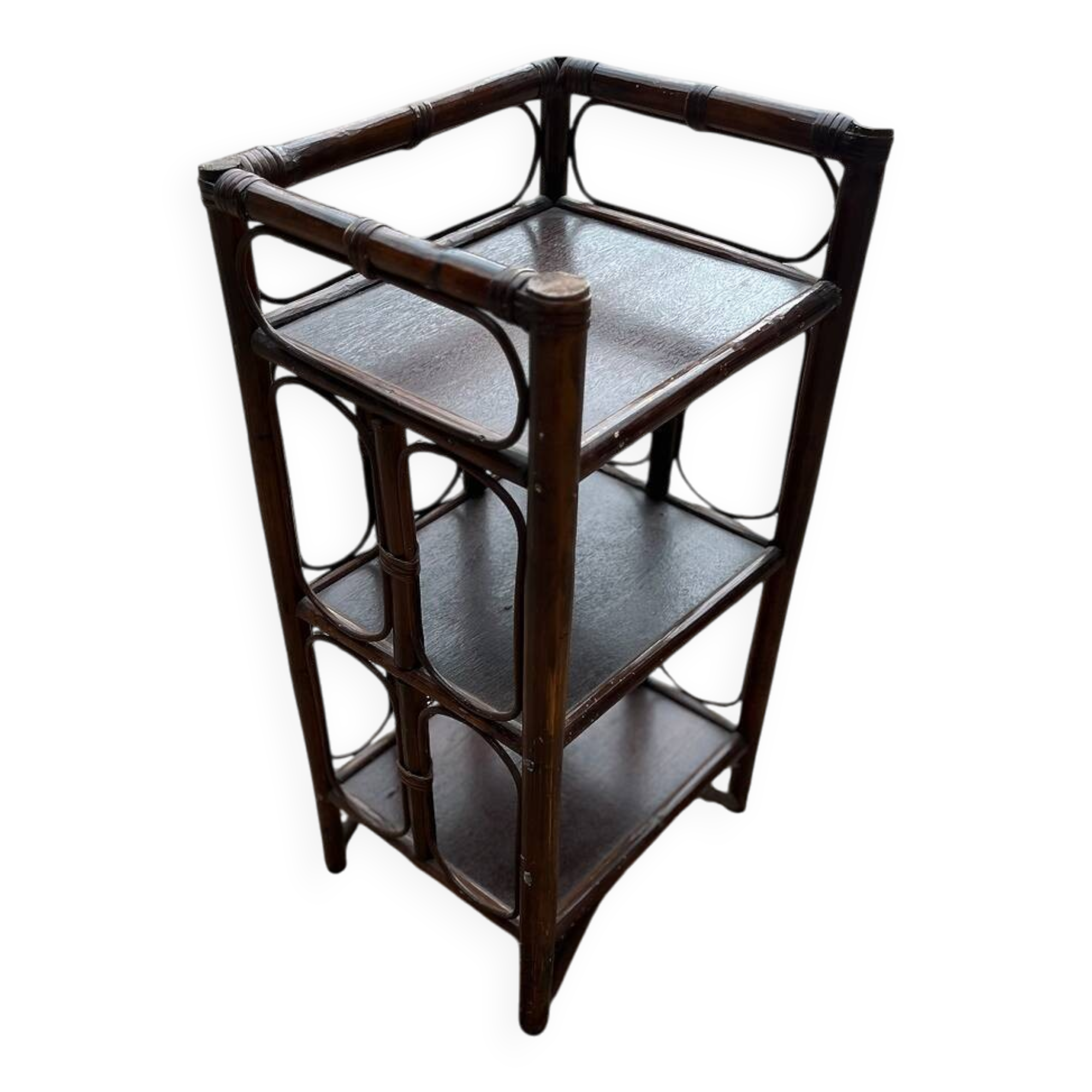 Vintage rattan shelf