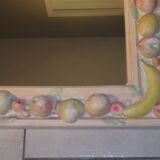 Vintage mirror year 70 80 Decorative Plaster Fruit Decorations