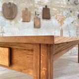 Solid oak dining table
