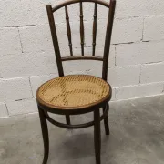 Bistro Chair Fischel 1930 Curved Wood Caning
