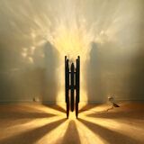 Mid-Century Modern Collectible Design Museum Quality Solid Wood Floor Lamp