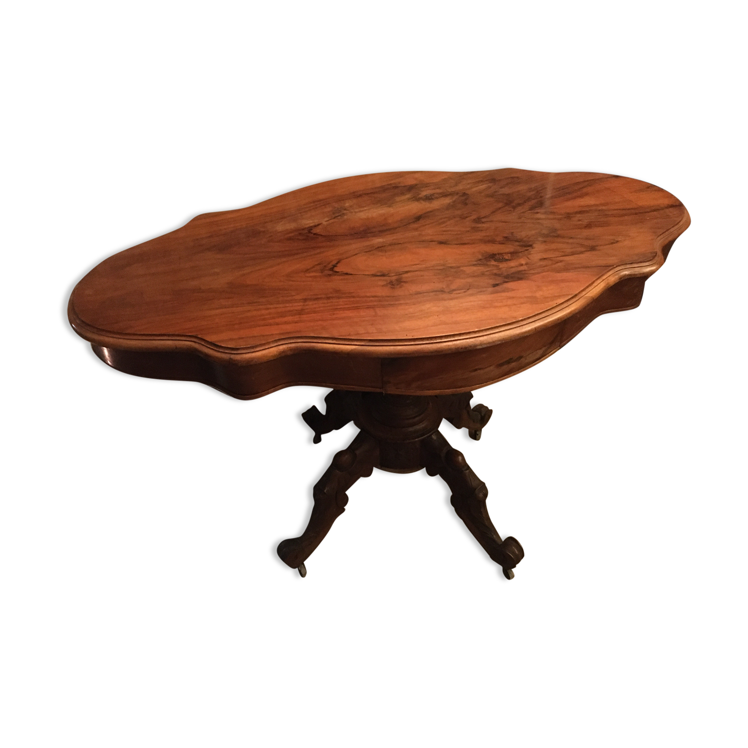 Violin table 2 walnut drawers