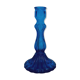 Blue glass candlestick