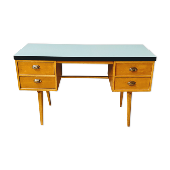 Vintage wooden desk / spindle feet