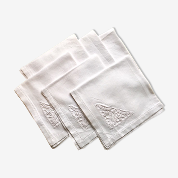 Series of six old napkins