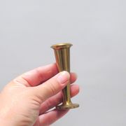 Five scandinavian brass candle holders 60s