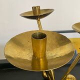 Pair of modernist bronze candlesticks