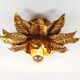 Wonderful large gilded Florentine flush mount light by Masca