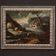 Antique painting landscape with characters from 18th century